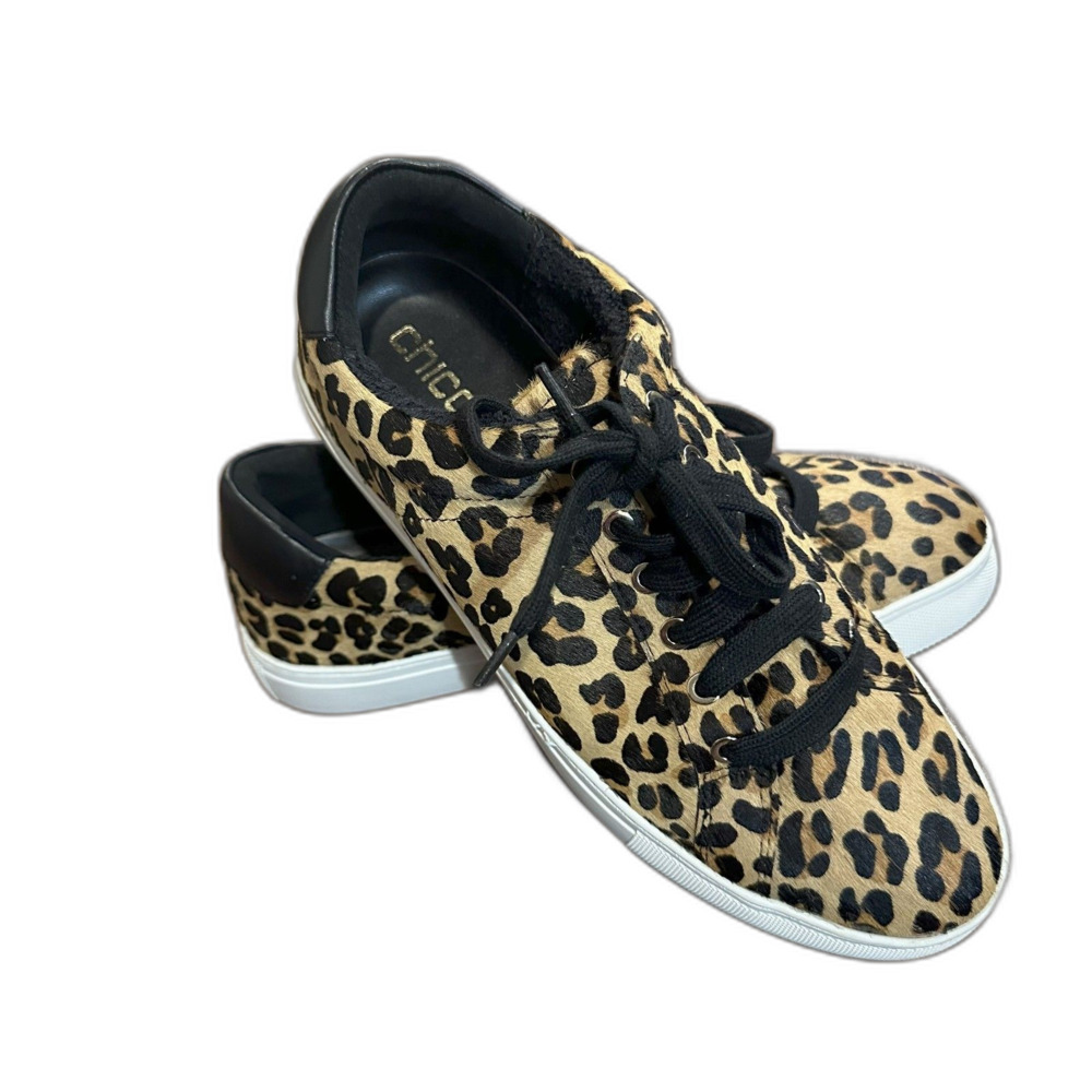 Chico's Leopard Print Sneakers New With Tags and Dustbags Size 8.5 Womens